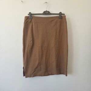 Nine West Camel Brown Pencil Skirt Knee Length Basic Neutral Office Modest XL